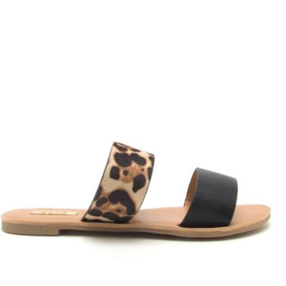 *LAST ONE sz 6.5* Leopard Double Strap Slide - Picture 3 of 4